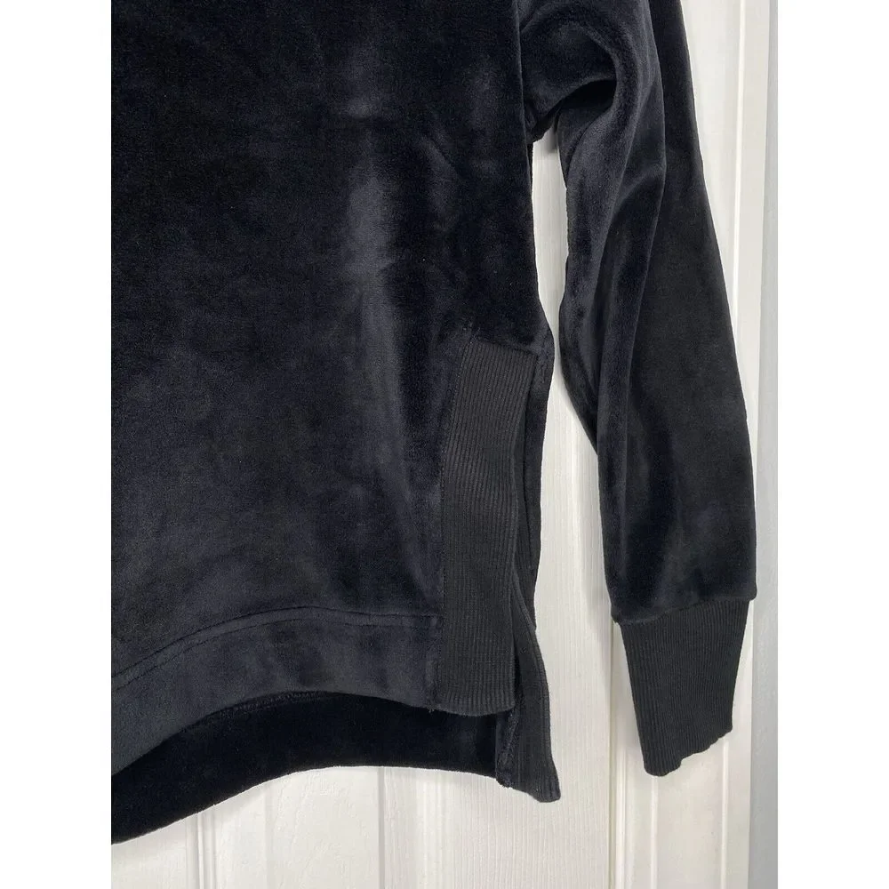 Athleta Women's Double Cozy Karma Funnel Neck Sweatshirt‎ Black  XS - Picture 2 of 6